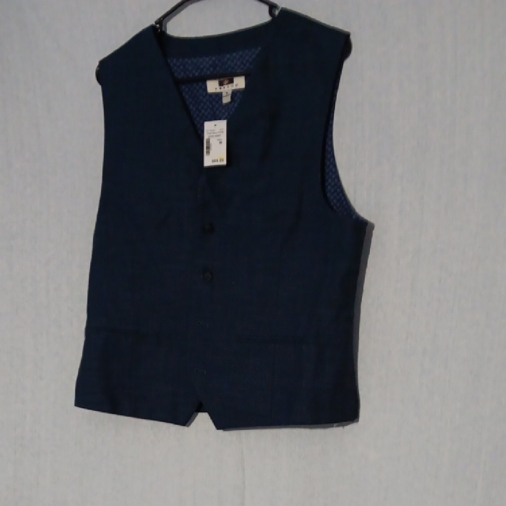 Joseph Abboud Heritage Stylish Navy Blue Vest M 5 Button Lined NWT